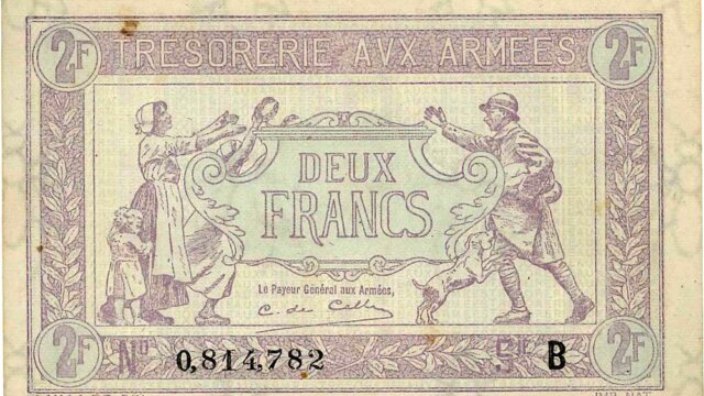 2 francs Trésorerie aux armées type 1917