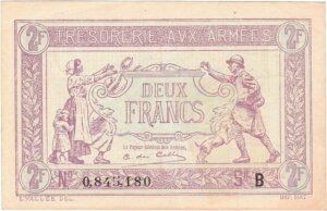 2 francs Trésorerie aux armées type 1917