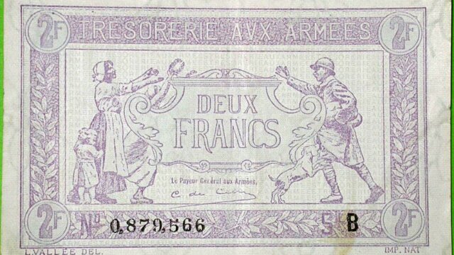 2 francs Trésorerie aux armées type 1917