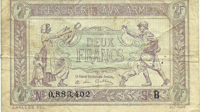 2 francs Trésorerie aux armées type 1917