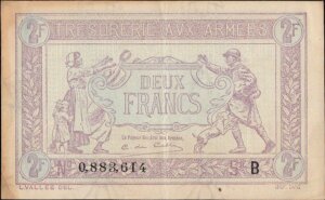 2 francs Trésorerie aux armées type 1917