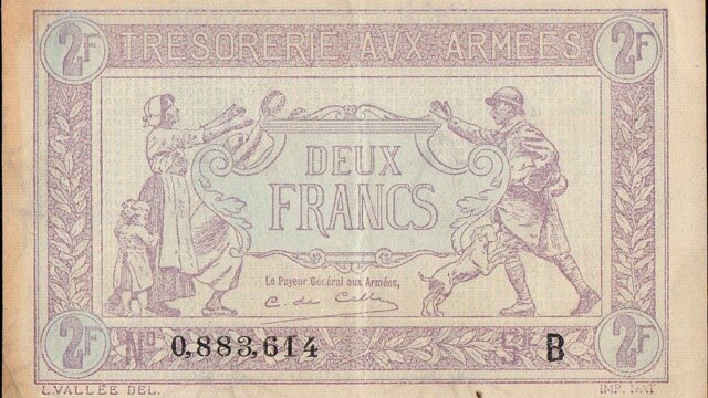 2 francs Trésorerie aux armées type 1917