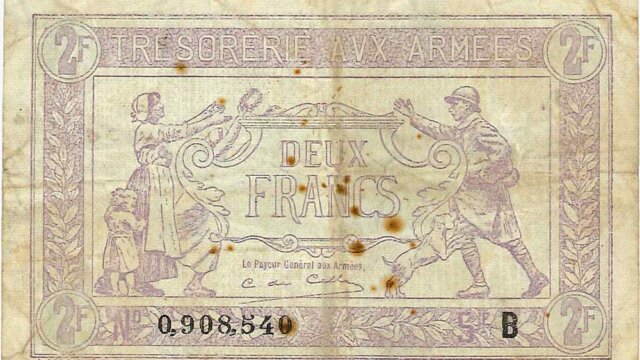 2 francs Trésorerie aux armées type 1917