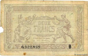 2 francs Trésorerie aux armées type 1917