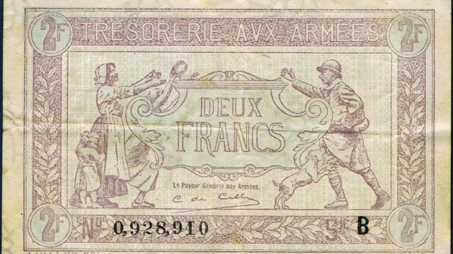 2 francs Trésorerie aux armées type 1917