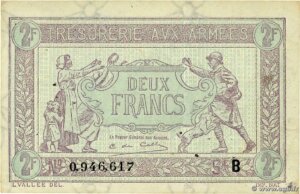 2 francs Trésorerie aux armées type 1917