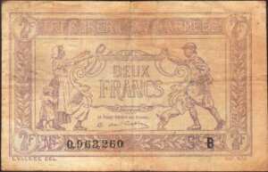 2 francs Trésorerie aux armées type 1917