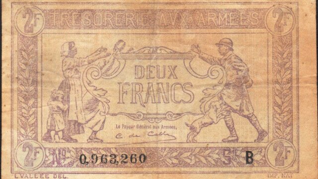 2 francs Trésorerie aux armées type 1917