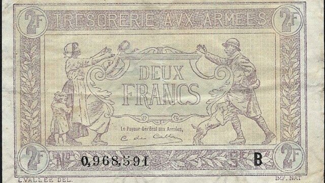 2 francs Trésorerie aux armées type 1917