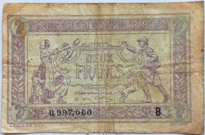 2 francs Trésorerie aux armées type 1917