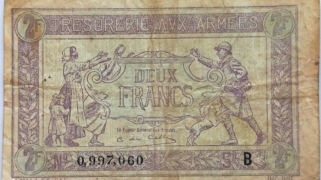 2 francs Trésorerie aux armées type 1917