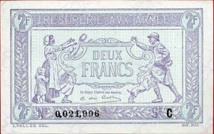 2 francs Trésorerie aux armées type 1917