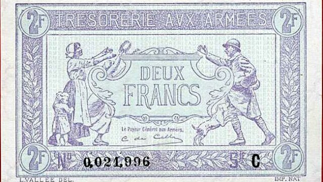 2 francs Trésorerie aux armées type 1917