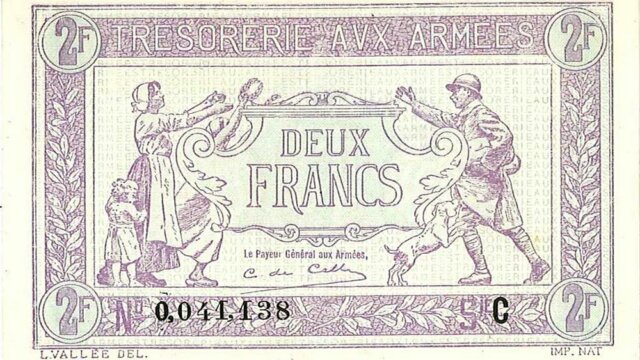 2 francs Trésorerie aux armées type 1917