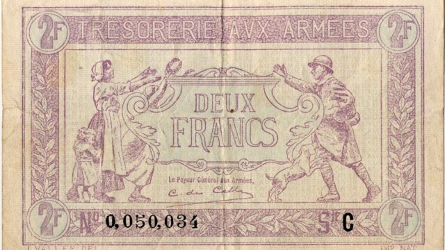 2 francs Trésorerie aux armées type 1917