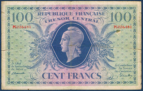 100 francs Marianne type 1943