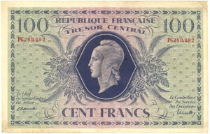 100 francs Marianne type 1943