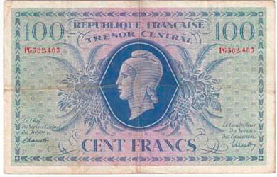 100 francs Marianne type 1943