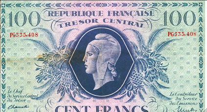 100 francs Marianne type 1943