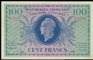 100 francs Marianne type 1943