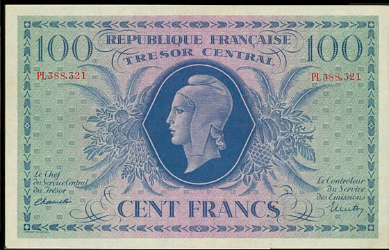 100 francs Marianne type 1943