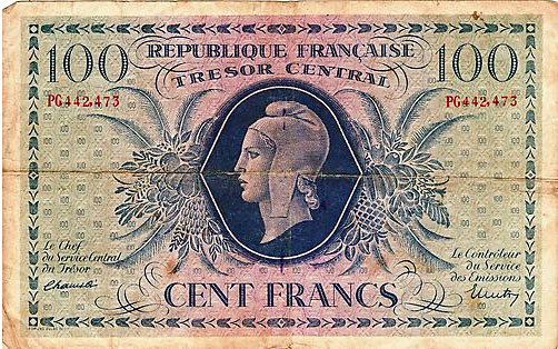 100 francs Marianne type 1943