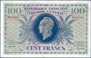 100 francs Marianne type 1943