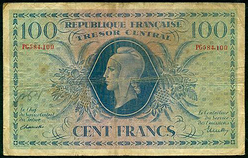 100 francs Marianne type 1943