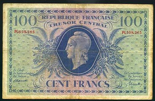 100 francs Marianne type 1943