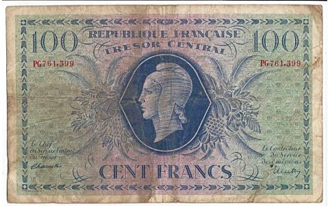 100 francs Marianne type 1943