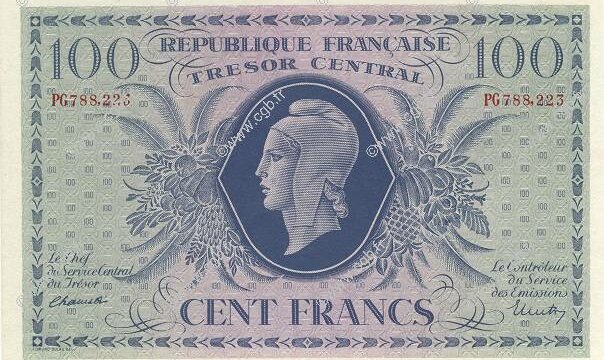 100 francs Marianne type 1943