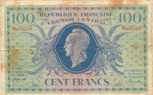 100 francs Marianne type 1943