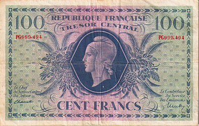 100 francs Marianne type 1943