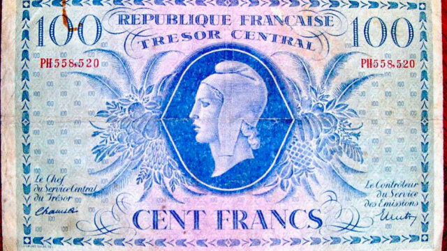 100 francs Marianne type 1943