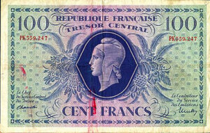 100 francs Marianne type 1943