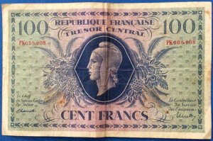 100 francs Marianne type 1943