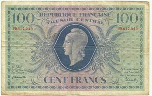 100 francs Marianne type 1943