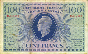 100 francs Marianne type 1943