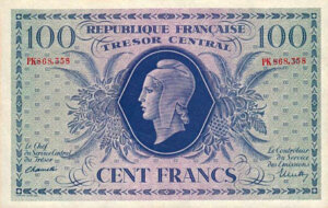 100 francs Marianne type 1943