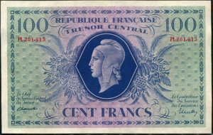 100 francs Marianne type 1943