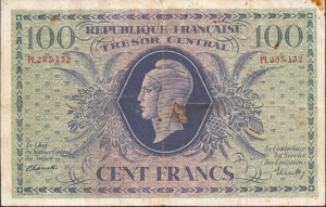 100 francs Marianne type 1943