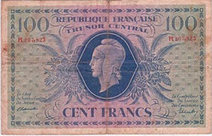 100 francs Marianne type 1943