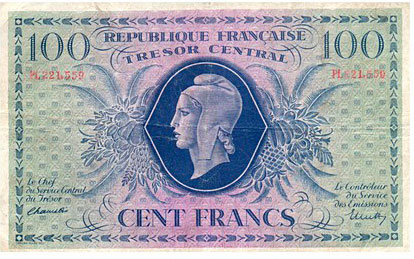 100 francs Marianne type 1943