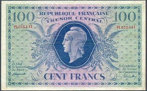 100 francs Marianne type 1943