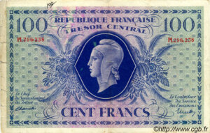 100 francs Marianne type 1943