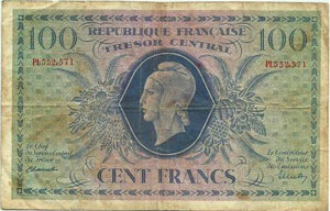 100 francs Marianne type 1943