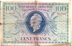 100 francs Marianne type 1943