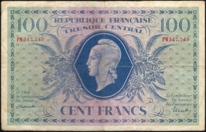 100 francs Marianne type 1943