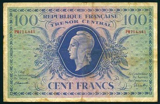 100 francs Marianne type 1943