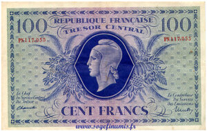 100 francs Marianne type 1943